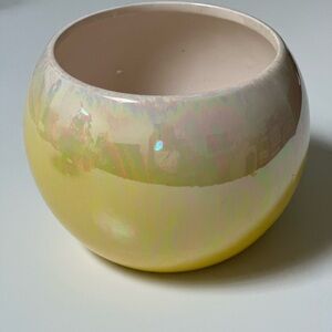 Iridescent Yellow Ceramic planter